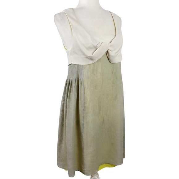 Alexander Wang Mini Silk Dress Colorblock A-Line Pleated Party Size 6 - Picture 4 of 14